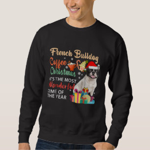 Sudadera Navidades de café de Bulldog francés es maravillos