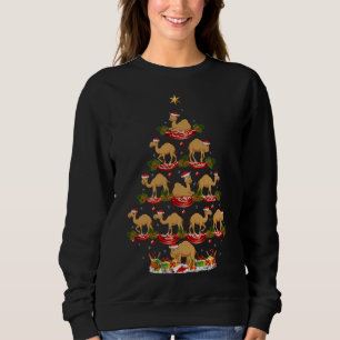 Sudadera Navidades de camello de iluminación de árboles de 