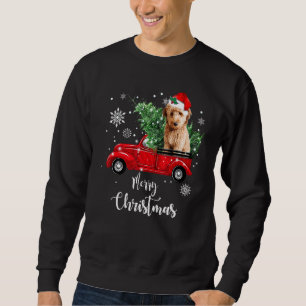 Sudadera Navidades de Camión Rojo de Goldendoodle
