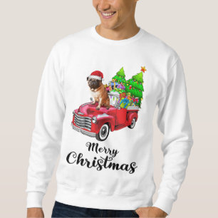 Sudadera Navidades de Camión Rojo de Pug Ride Pajama