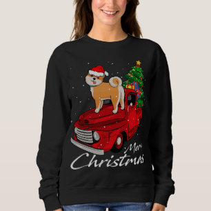 Sudadera Navidades de Camión Rojo de Santa Dog montan disfr