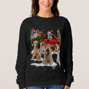 Sudadera Navidades de Camión Rojo Terrier con cubierta suav