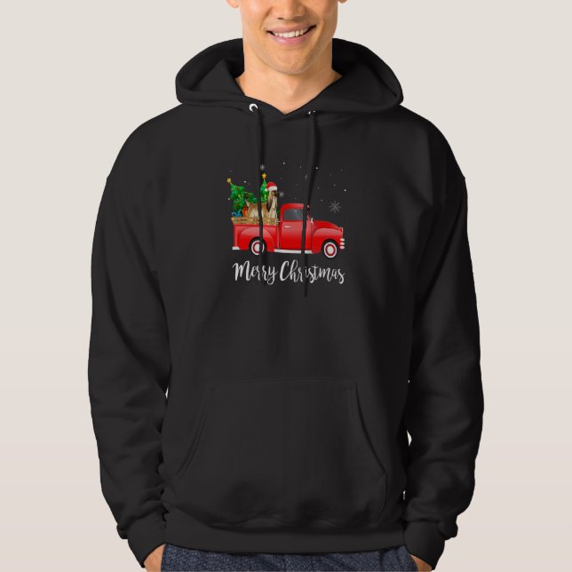 Sudadera Navidades de Camiones Rojos que viajan en auto en  (Anverso)
