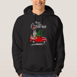 Sudadera Navidades de camionetas rojas de Boston Terrier Do