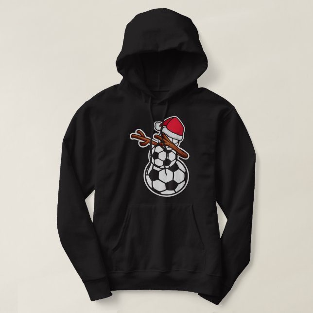 Sudadera Navidades de Camisas de Snowman en el fútbol de Da (Diseño del anverso)