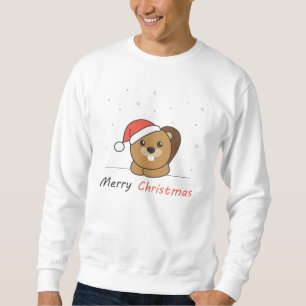 Sudadera Navidades de castores Nieve castor de animales de 