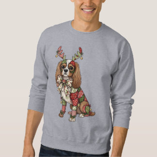 Sudadera Navidades de Cavalier King Charles Spaniel Patchwo