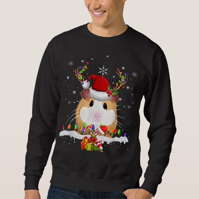 Sudadera Navidades de cerdo guineanos Navidades de renos (Anverso)
