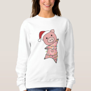 Sudadera Navidades de cerdo Nieve animales de invierno cerd