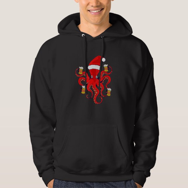 Sudadera Navidades de cerdos octopus rojos disfraces pulpos (Anverso)