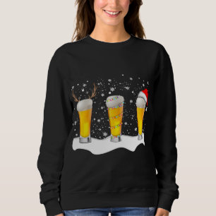 Sudadera Navidades de cerveza Mug Santa Reindeer Xmas Luces