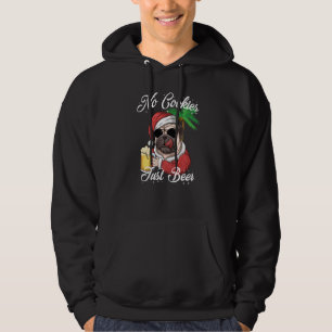 Sudadera Navidades de cerveza Pug Santa Costume D
