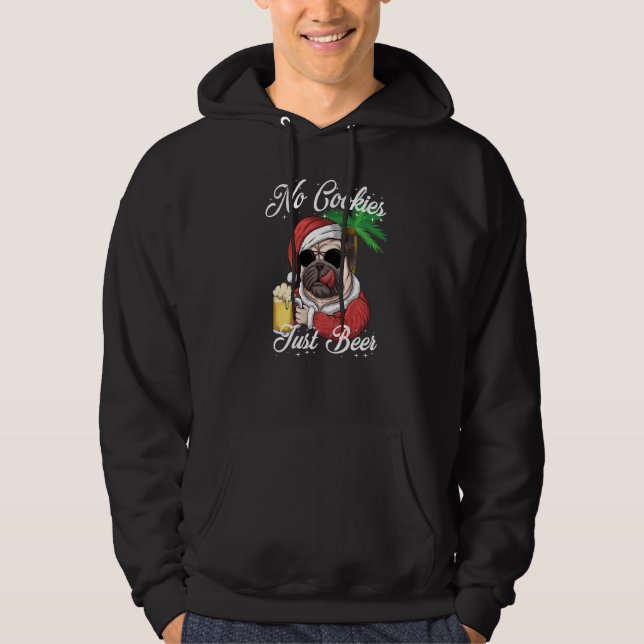 Sudadera Navidades de cerveza Pug Santa Costume D (Anverso)