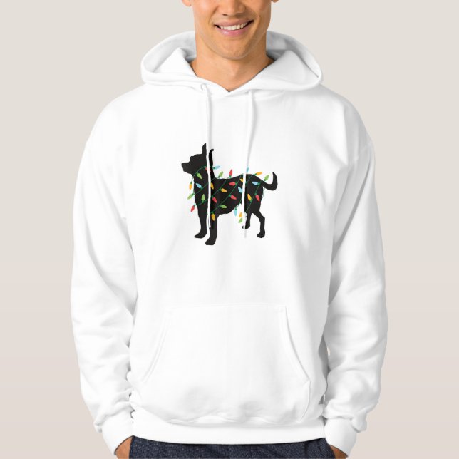 Sudadera Navidades de Chihuahua iluminan regalo de Navidad  (Anverso)