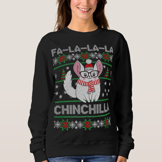 Sudadera Navidades De Chinchilla Fea Regalo Por El Amor De  (Anverso)