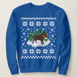 Sudadera Navidades de chocolate Labrador copos de nieve eve