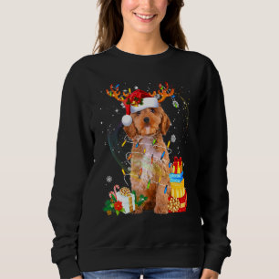 Sudadera Navidades de Cockapoo reno Santa Lucía Navidad de