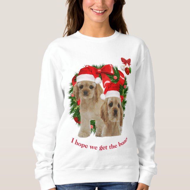 Sudadera Navidades de Cocker spaniel (Anverso)