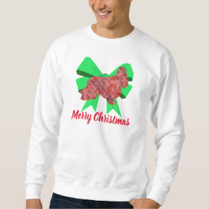 Sudadera Navidades de Cocker Spaniel Silhouette Dog y Green