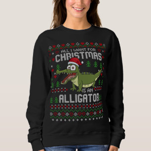 Sudadera Navidades de cocodrilos del lagarto Gator Nochebue