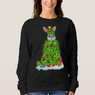 Sudadera Navidades de Conejo de Xmas Lighing Tree Funny Rab