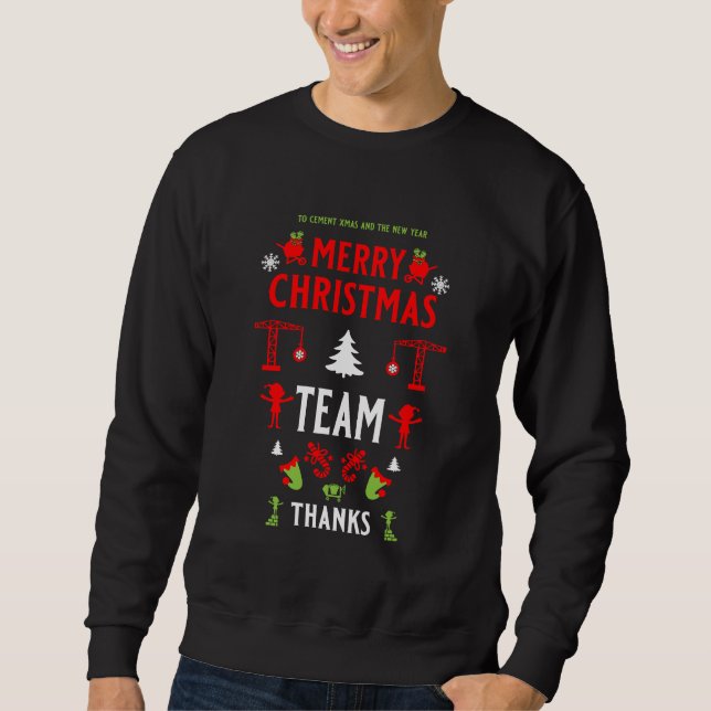 Sudadera Navidades de construcción feos (Anverso)