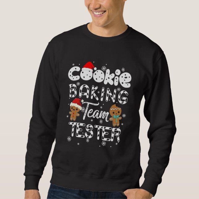 Sudadera Navidades de Cookie Baking Team Tester Gingerbread (Anverso)