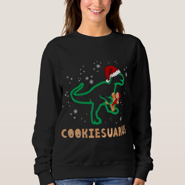 Sudadera Navidades de Cookiesaurus Dinosaur Rex Sugar Cooki (Anverso)