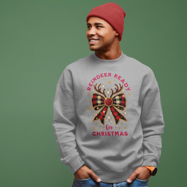 Sudadera Navidades de Coquette Residen Reindeer Ready Bow (Subido por el creador)