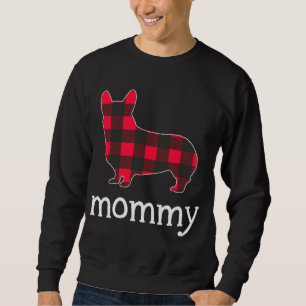 Sudadera Navidades de Corgi de mami roja que coinciden con