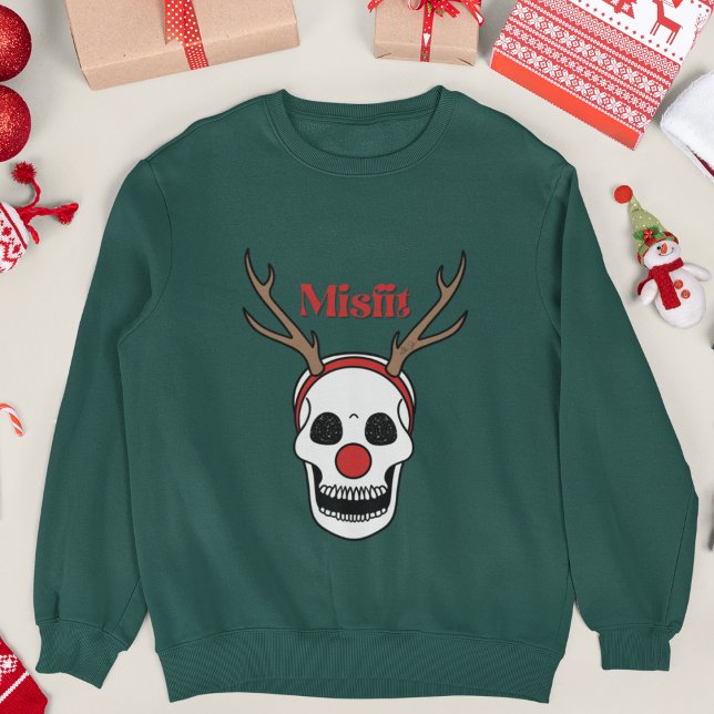 Sudadera Navidades de cráneo de renos de nariz roja inaprop (Subido por el creador)
