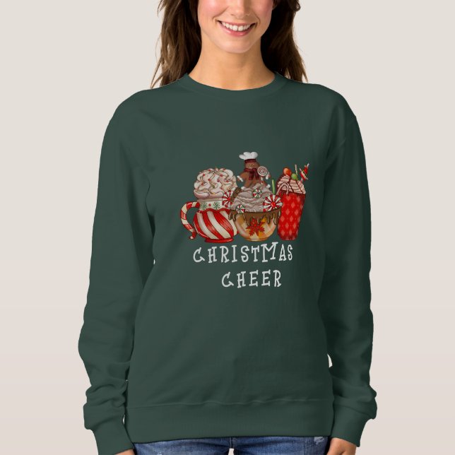 Sudadera Navidades de crema de café Sweatshirt Holiday Hood (Anverso)