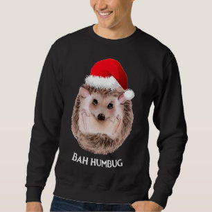 Sudadera Navidades de Cute Hedgehog Santa Hat Bah Humbug