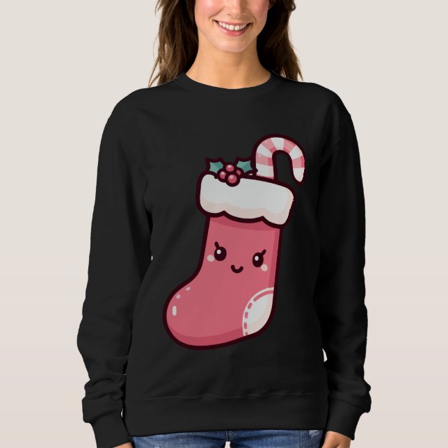 Sudadera Navidades de Cute Kawaii levantan Ilustracion (Anverso)