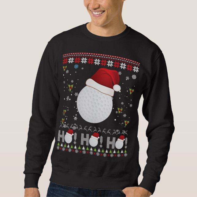 Sudadera Navidades de Dabbing Golf Ho Santa Elf Ugly Sweate (Anverso)
