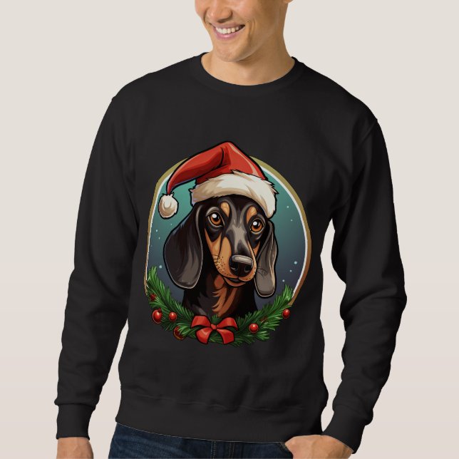 Sudadera Navidades de Dachshund (Anverso)