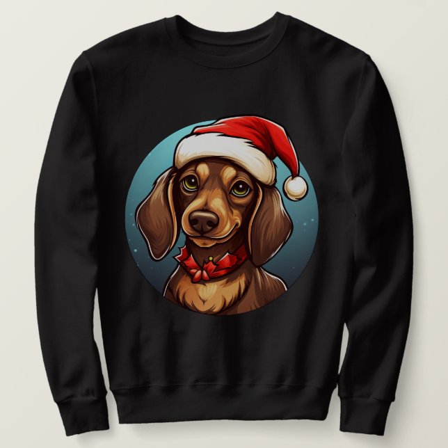 Sudadera Navidades de Dachshund (Anverso del diseño)