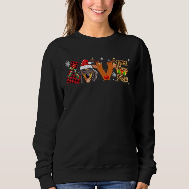 Sudadera Navidades de Dachshund Perro Navidad (Anverso)