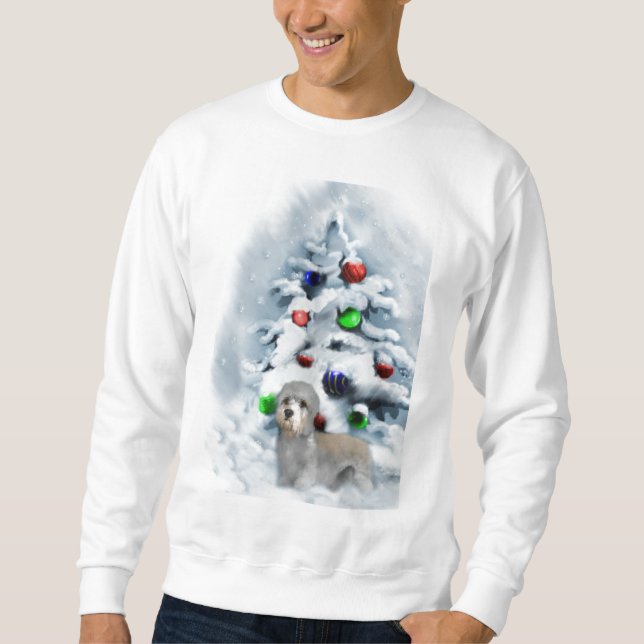 Sudadera Navidades de Dandie Dinmont Terrier (Anverso)