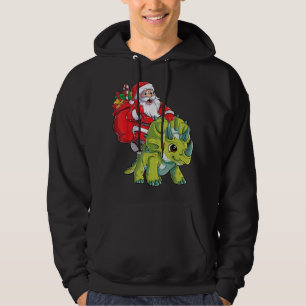 Sudadera Navidades de Dinosaurios de Santa Riding Tricerato