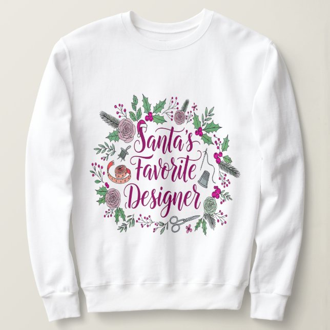 Sudadera Navidades de diseño favoritos de Santa Claus cosie (Anverso del diseño)