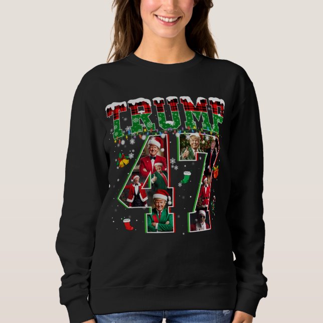Sudadera Navidades de Donald Trump 47° presidente 2024 Sant (Anverso)