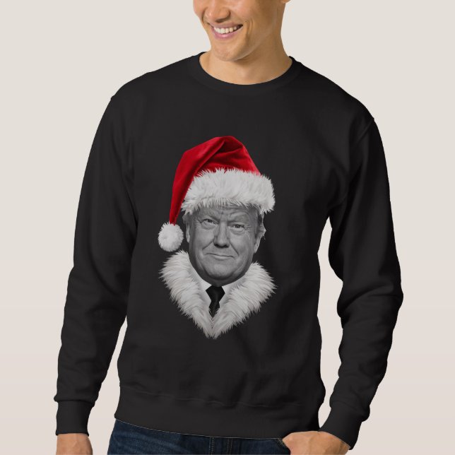 Sudadera Navidades de Donald Trump curioso regalo de Santa  (Anverso)