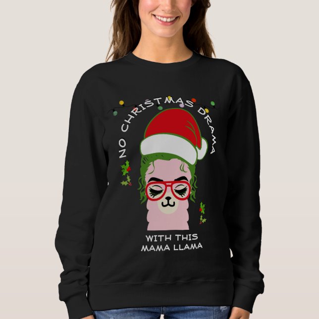 Sudadera Navidades DE DRAMA MAMA LLAMA (Anverso)