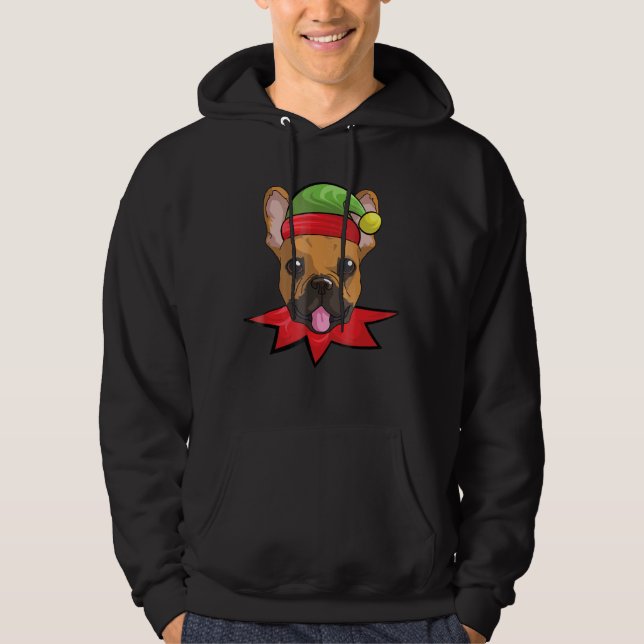 Sudadera Navidades de Elf del Bulldog francés Gif (Anverso)