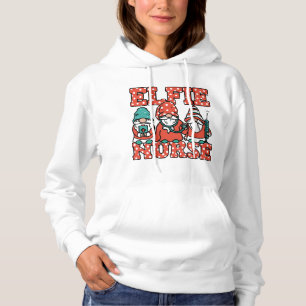 Sudadera Navidades de Elfie Nurse Gnomes ayudan a los nacio
