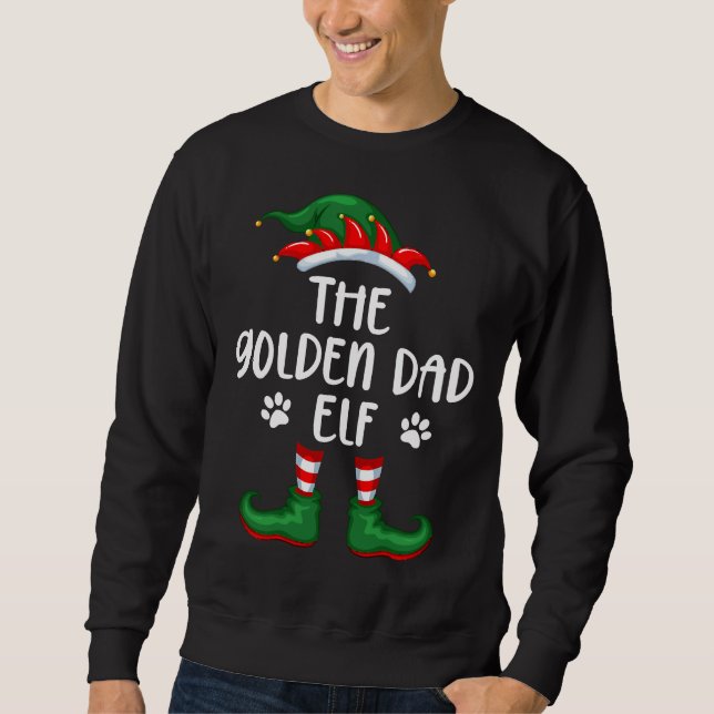 Sudadera Navidades de Elfo de Perro Golden Retriever (Anverso)