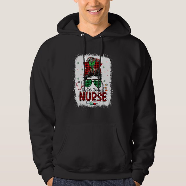 Sudadera Navidades de enfermería favoritas de Papá Noel me  (Anverso)