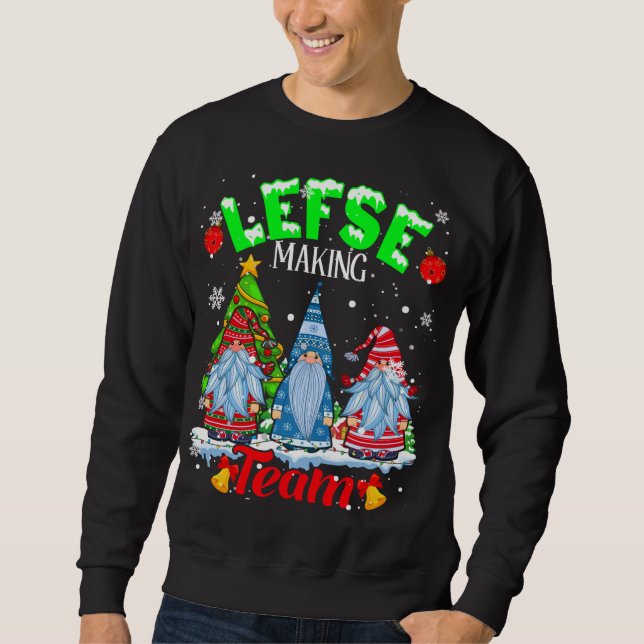 Sudadera Navidades de equipo de Lefse Making Gnomes (Anverso)