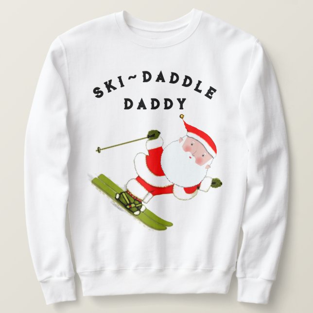 Sudadera Navidades de esquí de nieve divertida (Anverso del diseño)